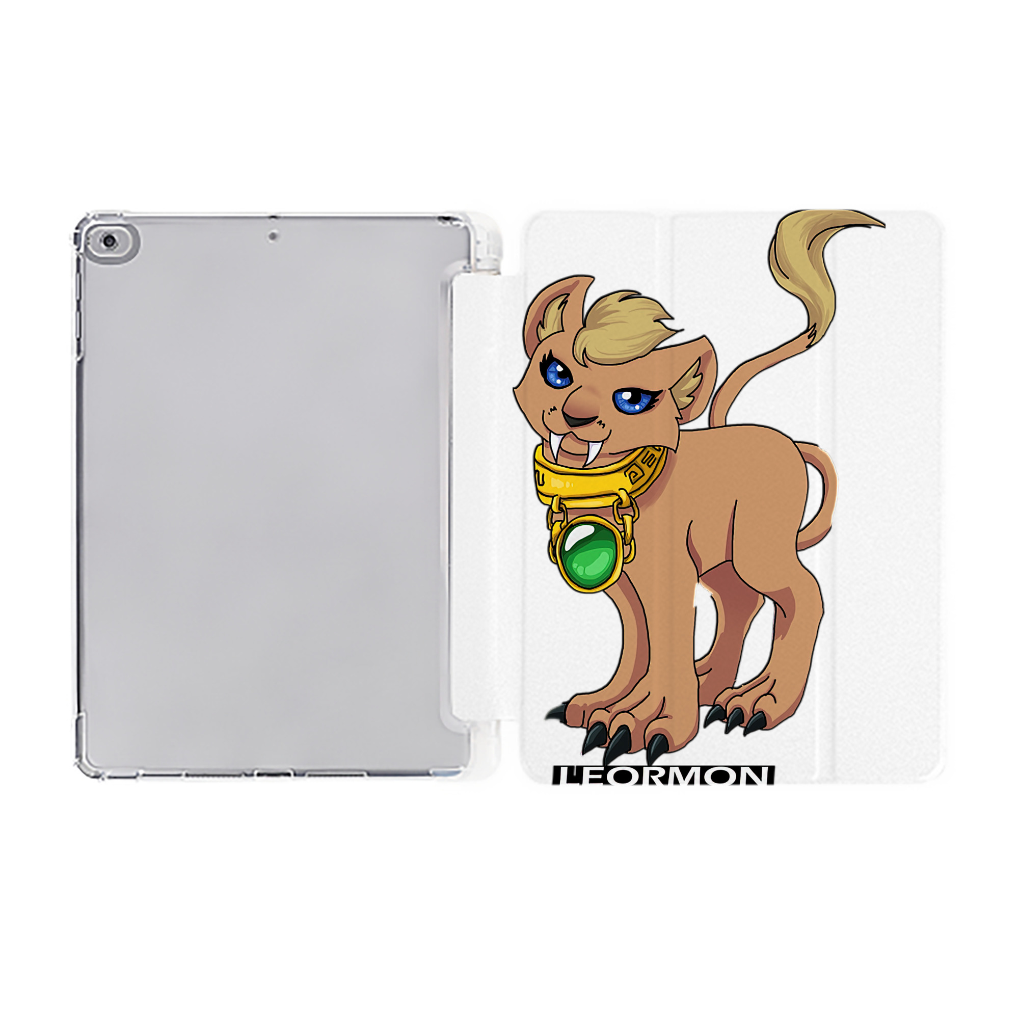 （画像用） Digimon デジタルモンスター/デジモン IPad ケース ペン収納付き 三つ折りスタンド PUレザー×シリコン 対応機種9.5/10.5/10.9インチ